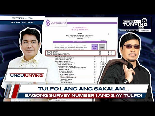 Tulfo lang ang Sakalam...bagong survey Number 1 and 2 ay Tulfo!