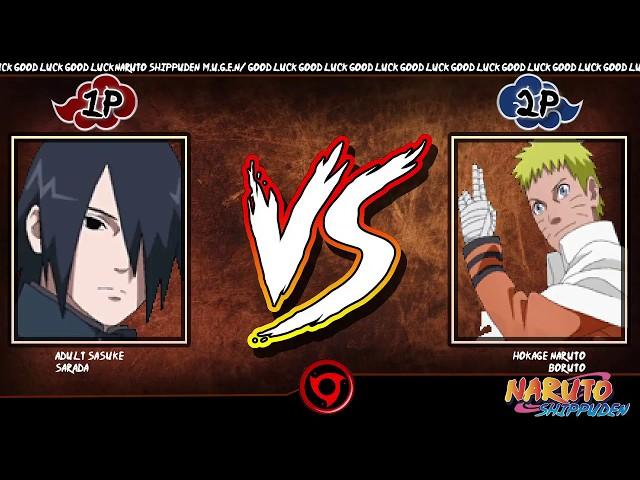 Naruto Mugen: Adult Sasuke/Sarada vs Hokage Naruto/Boruto