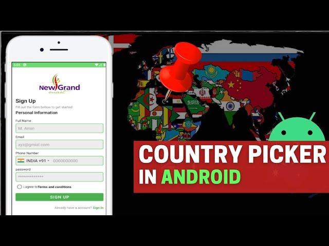 Android Studio Tutorial - Country Picker in Android