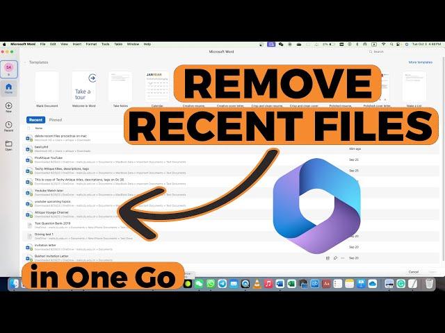 How to Clear Microsoft Office Recent Files in One go (Mac)