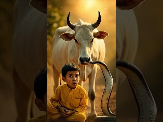 ‘’Cow Saved a 5-Year-Old from Deadly Snake… But Then a Divine Miracle Happened”..#shorts #aishorts