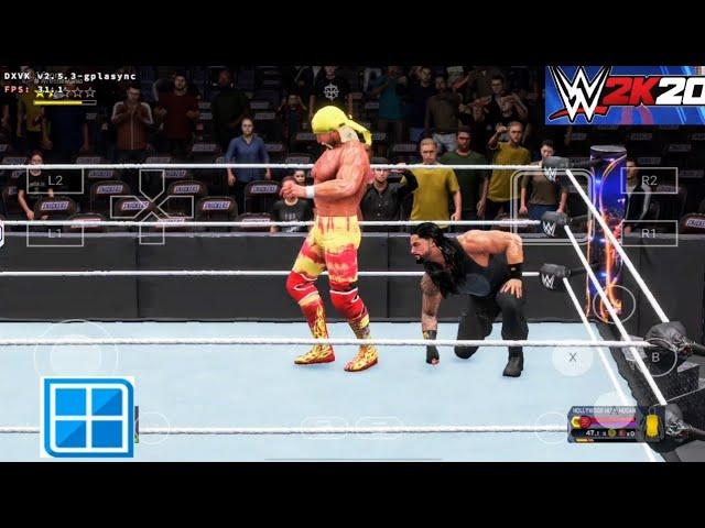 WWE 2K20 Gameplay on Winlator Frost 9.0 V2 ( latest ) Android  #winlator #wwe2k #wwe2k20