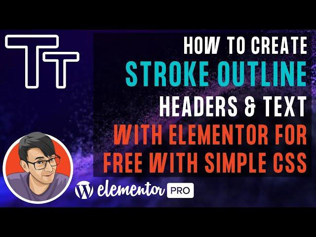 Create Stroke Outline Text in Elementor with Simple CSS for Free