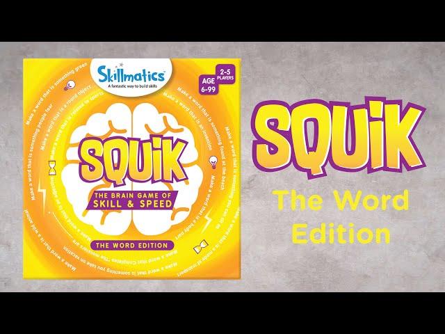 SQUIK: The Brain Game of Skill & Speed – Word Edition | Fast and Fun | (6-99 Years)