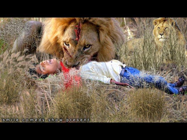 Lion Attack Man in Forest | Lion Attack Hunter | Lion Attack Stories Part-20