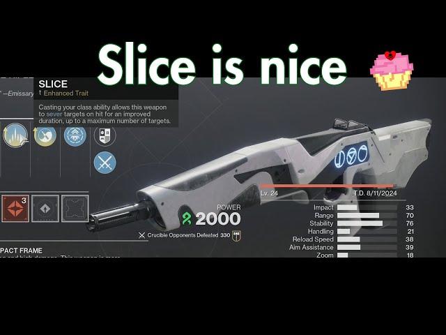 Slice Perk is easy walls and invis for PvP (Relentless Pulse Rifle)