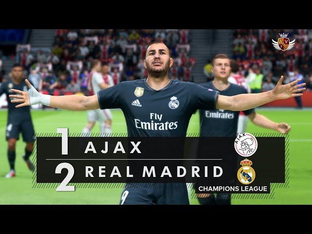 AJAX 1 x 2 REAL MADRID NO FIFA 19 - CHAMPIONS LEAGUE | NARRAÇÃO DE JORGE IGGOR