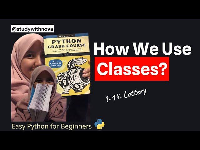 #65 Let's Code Python Crash Course | studywithnova