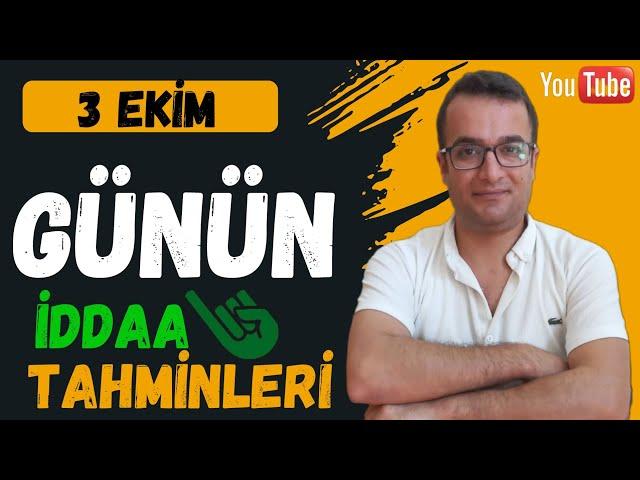 TEMSİLCILERİMİZE BAŞARILAR 3 Ekim İddaa Tahminleri #iddaa #iddaatahminleri