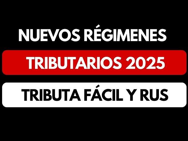 NUEVOS REGIMENES TRIBUTARIOS 2025