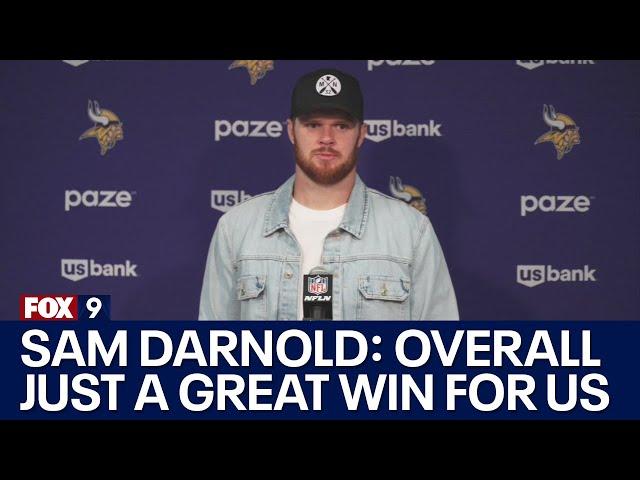 Vikings QB Sam Darnold: 'Overall as an organization, just a great win for us'