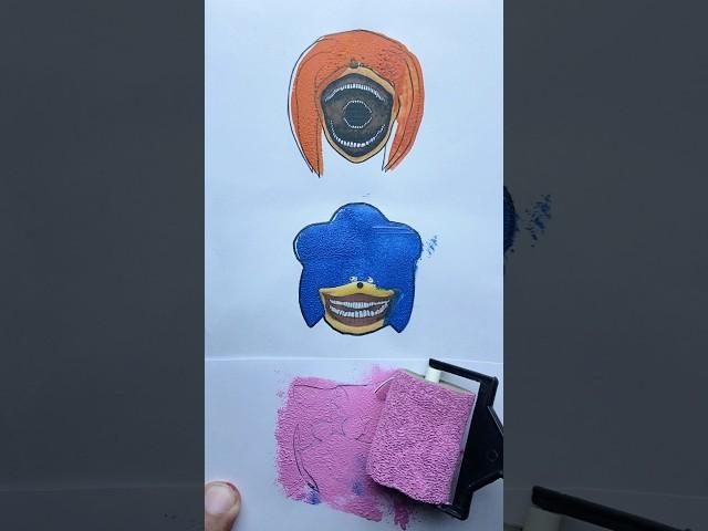 Shin sonic tapes characters paint art with roller #art #shinsonic # sonictapes