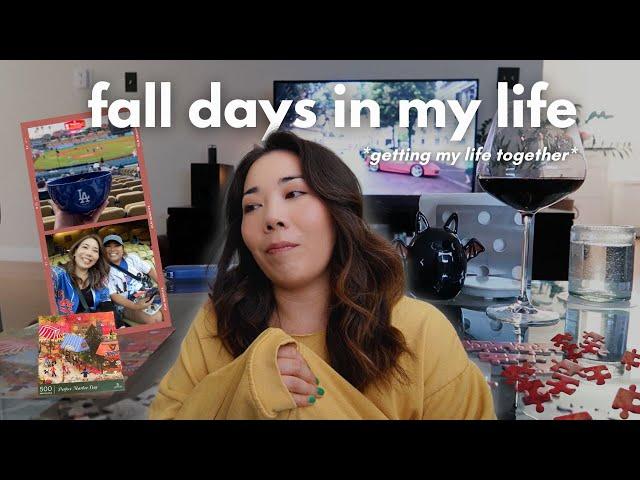 at home diaries  dealing w/ disappointment, fall refresh, new hair, dodger's game, cozy days