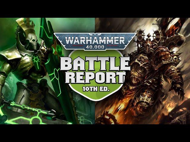 NEW Necrons vs Chaos Space Marines Warhammer 40k 10th Edition Battle Report Ep 96