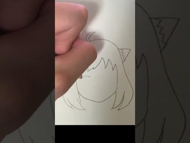 how to draw very easy Anya drawing #pencil_drawing #spyxfamily #anya #shorts