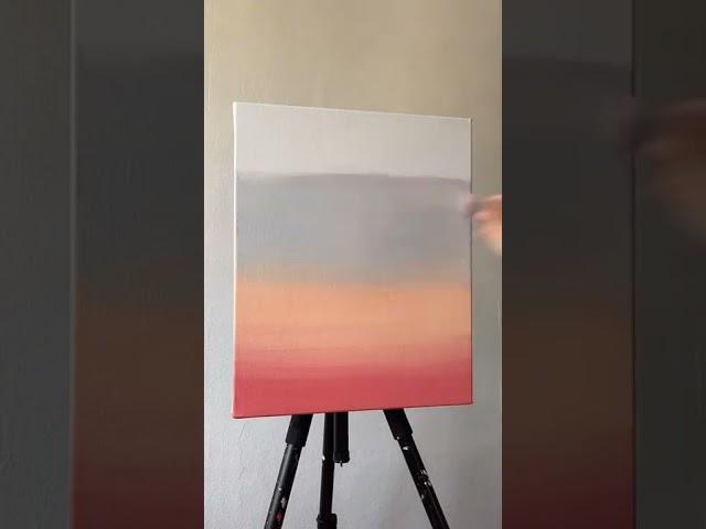 How I paint sunset clouds ️ with acrylics  #shorts #acrylicpainting #art #painting #artwork