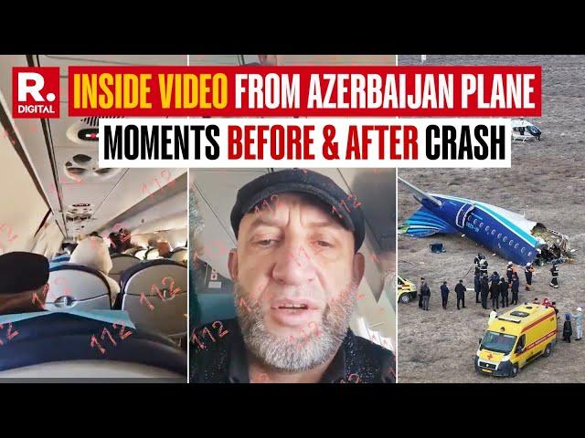 First Videos From Inside Azerbaijan Plane Before And After The Crash | Kazakhstan Plane Crash