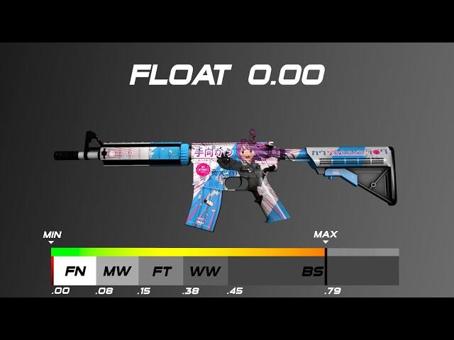 CSGO M4A4 | Temukau - Skin wear/float