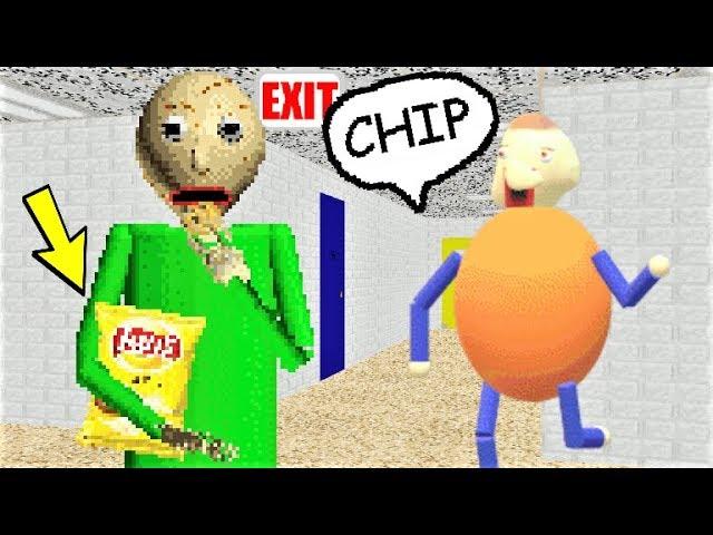 BALDI DISCOVERS CHIPS!! HE LOVES EATING THEM!! | Baldi's Basics MOD: Baldi Loves Chips