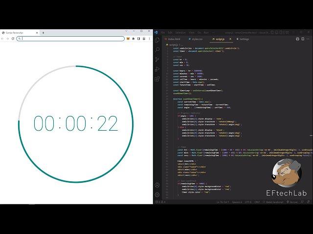 JavaScript Project: Countdown Timer with Progress Indicator