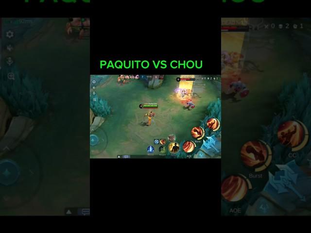 PAQUITO VS CHOU #1vs1 #paquito #vs #chou #mobilelegends #mlbb #viralvideo #viralshort #viralreels