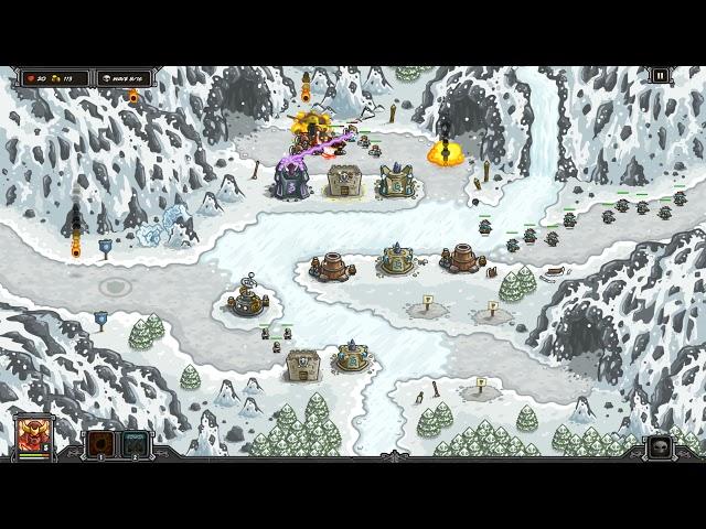 Kingdom Rush Glacial Heights Veteran Campaign 3 stars Steam Walkthrough