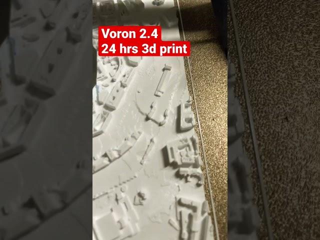 24 hours with Voron 2.4 / 3d print of city in scale of 1:5000 #shorts