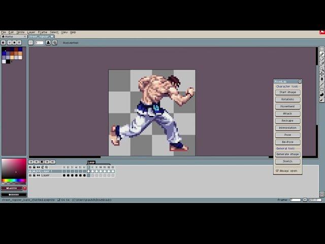 Easy way of creating pixelart animations using PixelLab