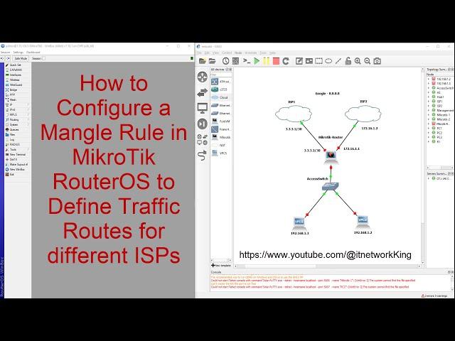 How to Configure a Mangle Rule in MikroTik RouterOS to Define Traffic Routes for different ISPs