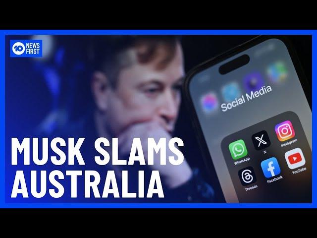 Elon Musk Slams Australia's Social Media Law's | 10 News First