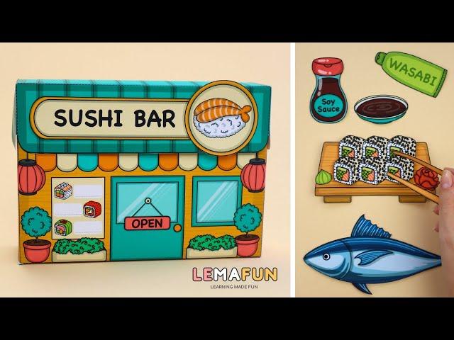 DIY Sushi restaurant  Pretend Play: Step-by-Step Crafting Guide