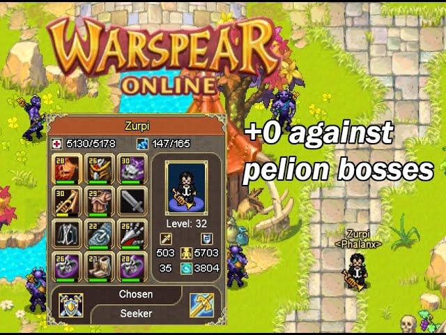 Seeker solo Pelion bosses with a +0 dagger (Warspear Online)