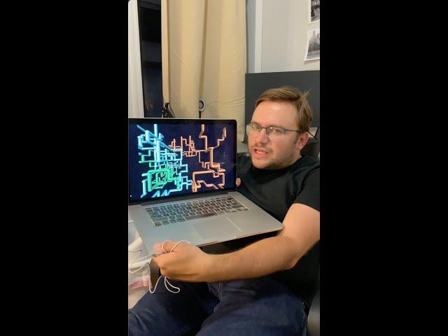 Your friend thinks the Windows 3D pipe screensaver is prestige TV