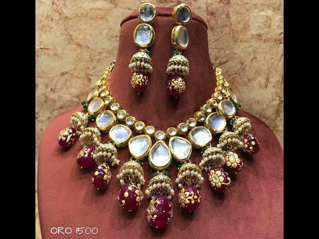 Rajwada Rajasthani jadau kundan necklace design !! Designs of kundan jewellery