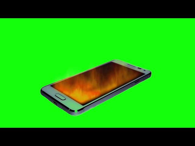 BLAZING CELL PHONE  GREEN SCREEN