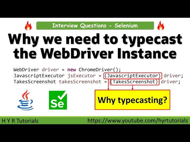 Why do we need to typecast the WebDriver Instance to use TakeScreenshot or JavascriptExecutor?