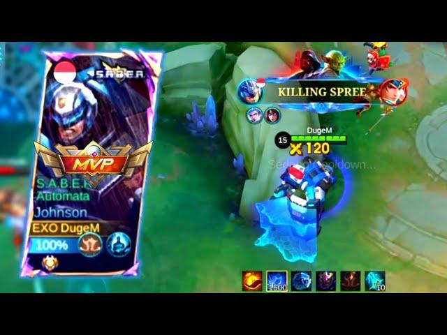 JOHNSON MVP 6 KILL 26 ASISSIT‼️BEST TIPS ROTASI JOHNSON - Mobile Legends