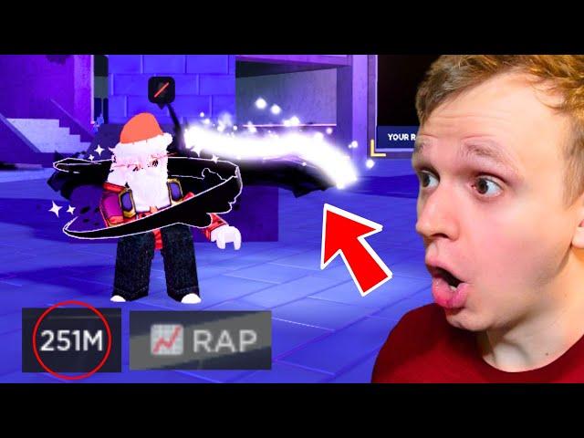 i used a 250 MILLION RAP Sword in Death Ball (roblox)