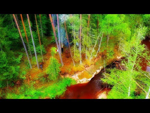 Поход по сказочной реке с ночёвками. Рыбалка, бушкрафт, ночуем в лесу, готовим на костре.