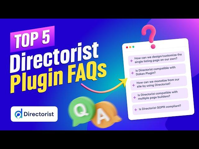 Top 5 Directorist Plugin FAQs | WordPress Plugin