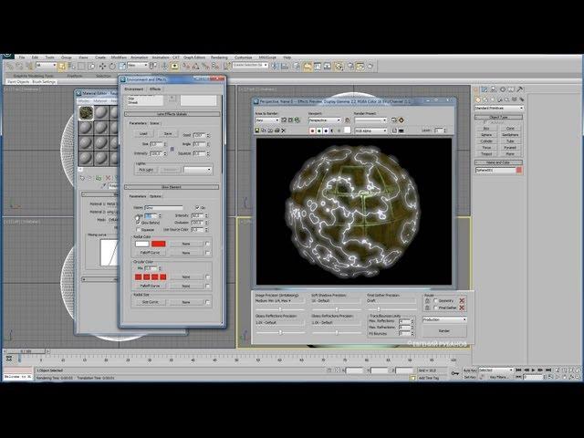Редактор материалов в 3ds Max. Анимация текстуры. Спецэффекты