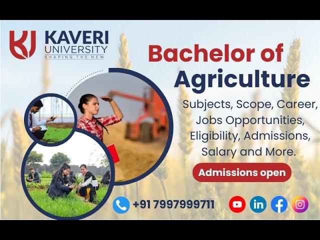 Kaveri University | 1500+Cr Invested University in India | No.1 University for B.Sc. Agriculture