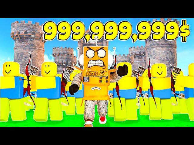 ПОСТРОИЛ СУПЕР АРМИЮ НУБОВ для ЗАЩИТЫ ЗАМКА! ROBLOX Castle