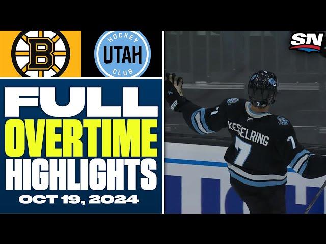 Boston Bruins at Utah Hockey Club | FULL Overtime Highlights - October 19, 2024