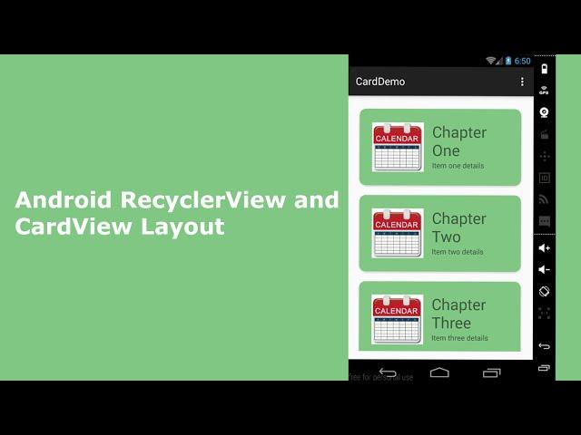 Android RecyclerView and CardView Layout