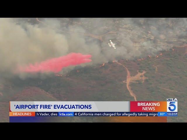 'Airport Fire' in Orange County explodes in size, forces evacuations