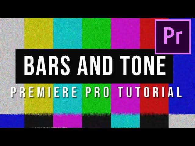 How To Add Color bars and Tone (glitched & Calibrated) in Premiere Pro