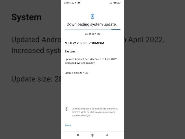 Installing MIUI V12.5.8 Global Stable RGGMIXM on Redmi Note 8 Pro smartphone #short