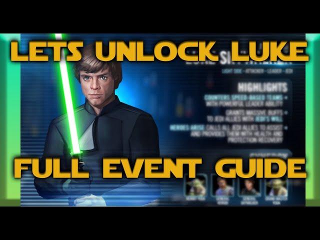 Jedi Knight Luke unlock, minimum gear and zetas!