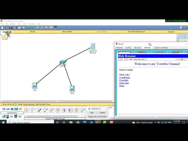 Configure http server in cisco packet tracer